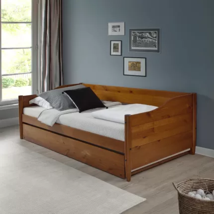 LunaLuxe Luxurious Wood Daybed Oasis