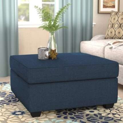 PlushPanache Velvet Perch Ottoman