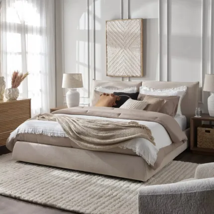 Double Cushion Headboard Bed