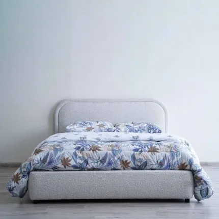 Rounded Boucle Bed