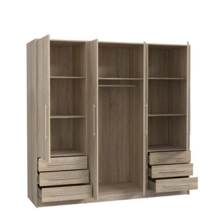 Modern Oasis 6 Doors Wardrobe
