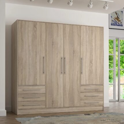 Modern Oasis 6 Doors Wardrobe