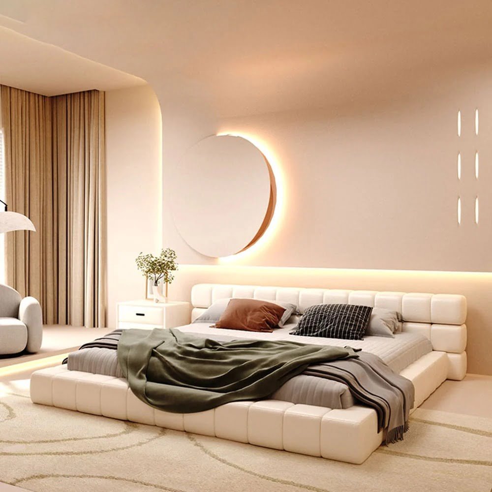 Luxury Upholstered Square Bed Luxury Upholstered Square Bed