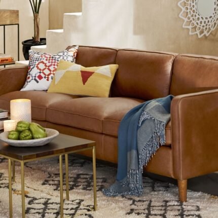 York Dubai Leather Sofa 3 Seater