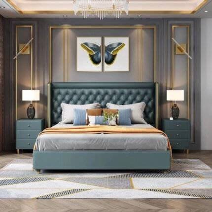 King Washington Leather Bed