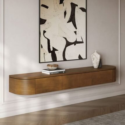 Parisma Wall Mounted Tv unit Curved
